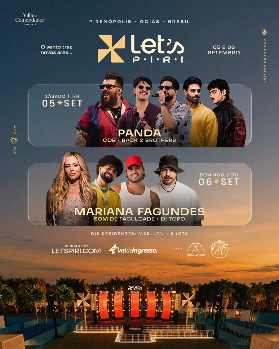 Arte oficial do evento Let's Piri em Pirenópolis, 05 e 06 de setembro